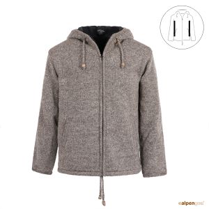 Wolljacke Modell Jomax Naturbraun Vorderseite